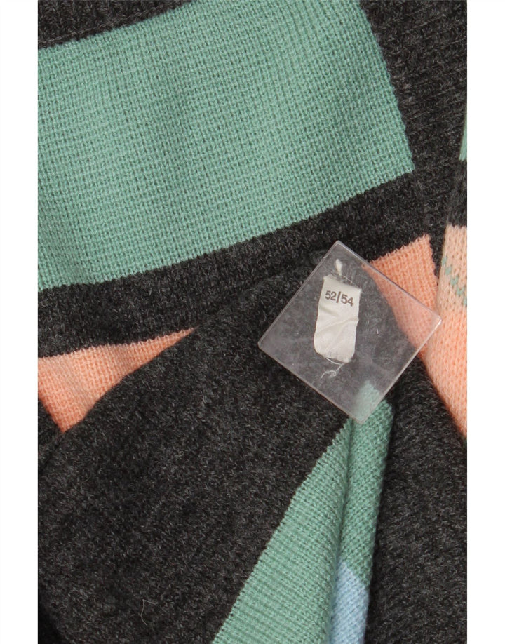 Męski sweter rozpinany VINTAGE IT 52/54 Duży, wielokolorowy Fair Isle