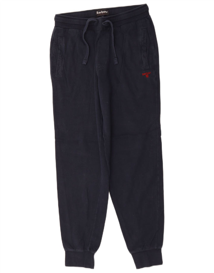 Męskie spodnie dresowe Barbour Joggers Średni granatowy, bawełniany