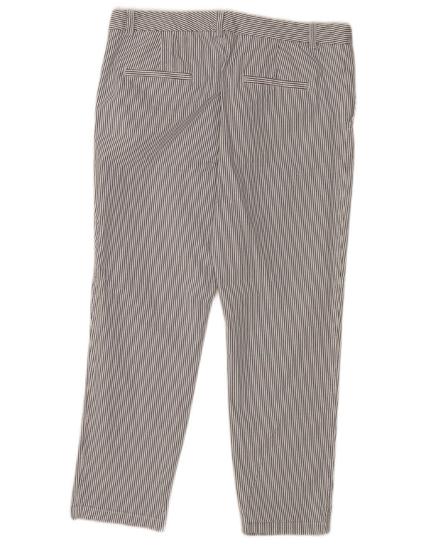 Spodnie damskie Marks & Spencer UK 14 Large W32 L25 Białe prążki