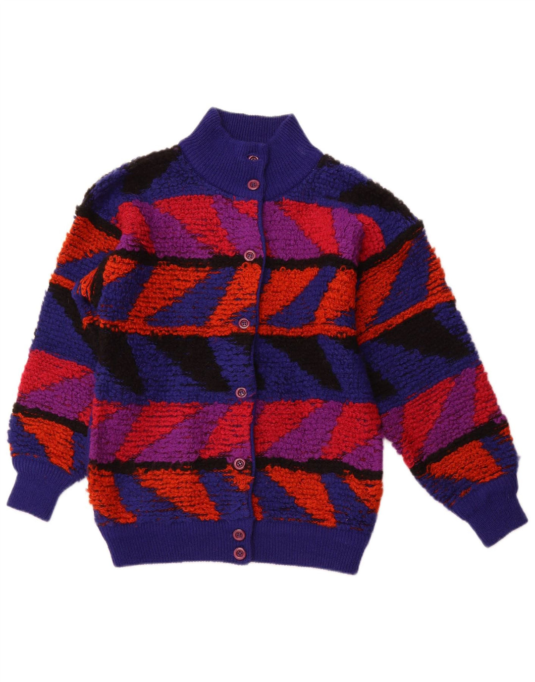 Sweter damski VINTAGE EU 40 Średni niebieski geometryczny akryl