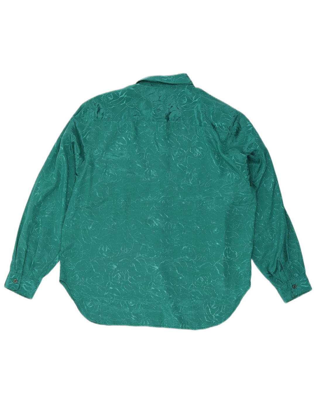 STUDIO DEE Womens Longline Loose Fit Shirt UK 12 Medium Green Floral