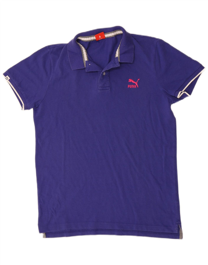 Męska koszulka polo Puma, duża, niebieska, bawełniana