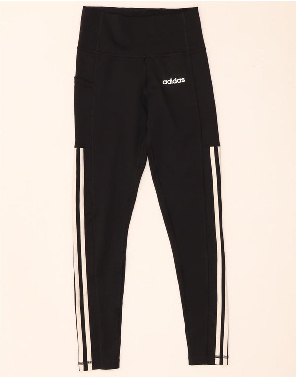 Damskie legginsy Adidas Climalite UK 4/6 XS, czarny poliester