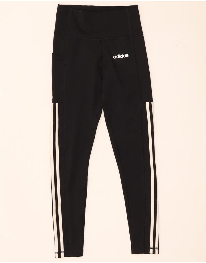 Damskie legginsy Adidas Climalite UK 4/6 XS, czarny poliester