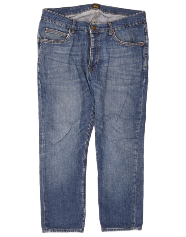 Męskie jeansy Lee Rider Cropped W33 L24 Niebieskie, bawełniane