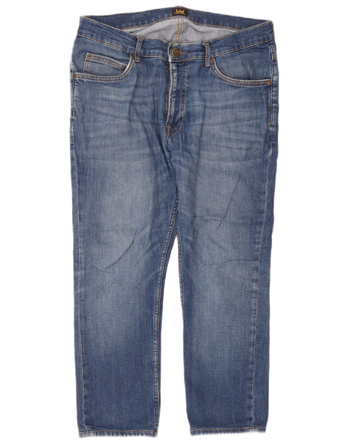 Męskie jeansy Lee Rider Cropped W33 L24 Niebieskie, bawełniane