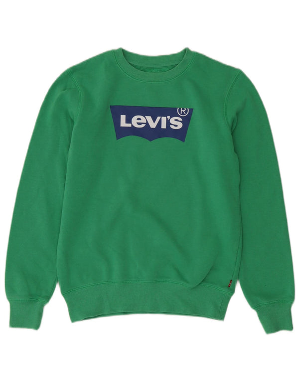 Bluza chłopięca Levi's z grafiką, 13-14 lat, zielona bawełna