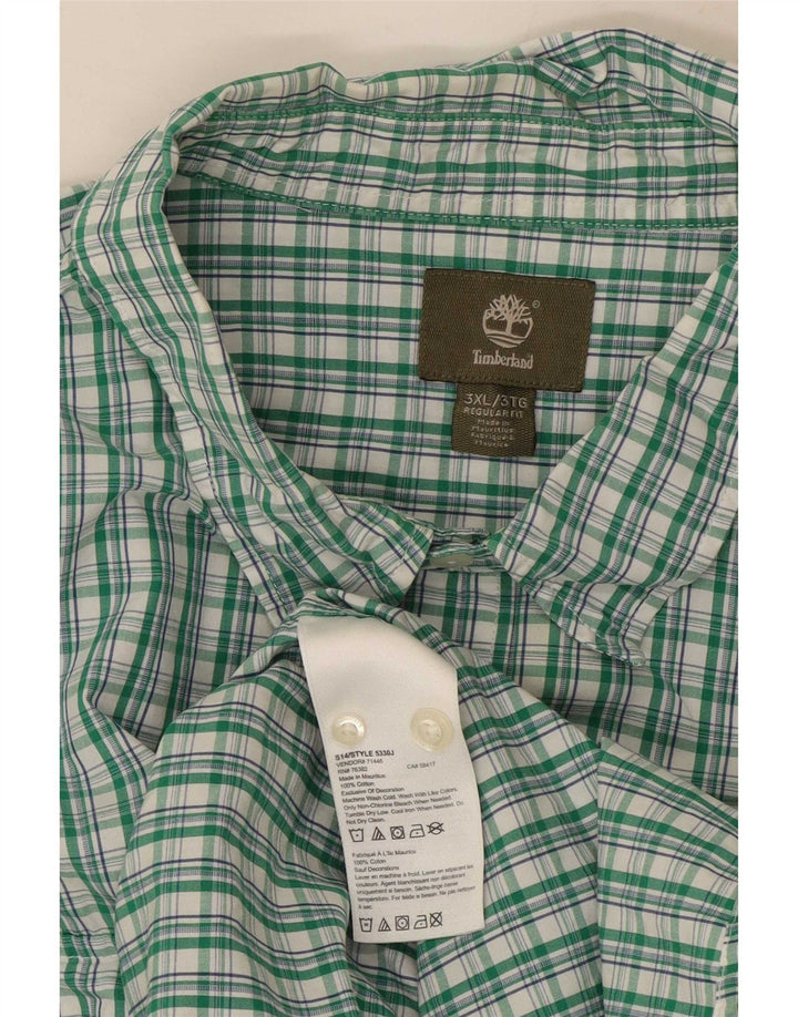 Koszula męska Timberland o regularnym kroju 3XL, zielona bawełniana kratka