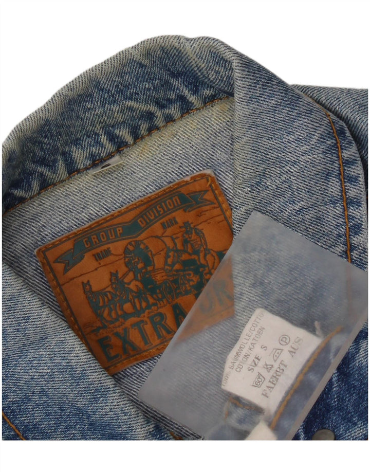 Vintage męska kurtka dżinsowa UK 36 Small Blue Cotton