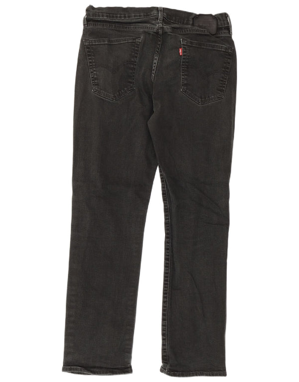 Męskie proste dżinsy Levi's W33 L30 Czarna bawełna