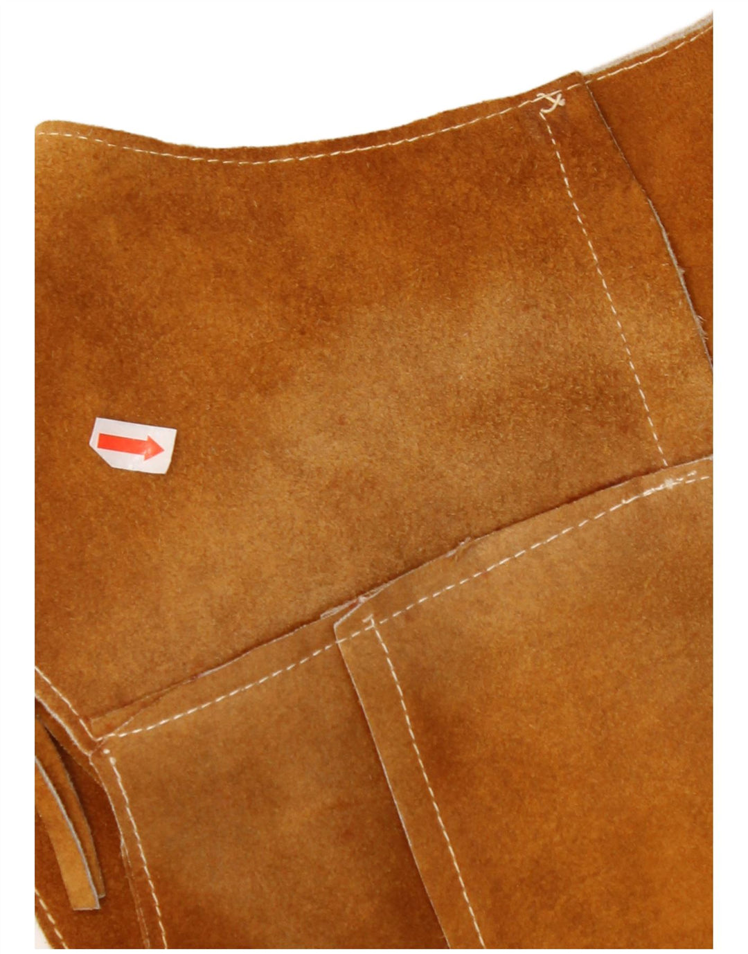 Zamszowa kamizelka damska VINTAGE UK 10 Small Brown