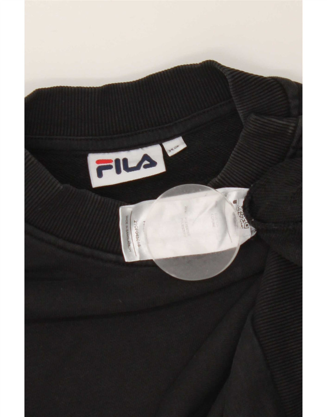 Damska bluza oversize Fila UK 6 XS, czarna bawełna