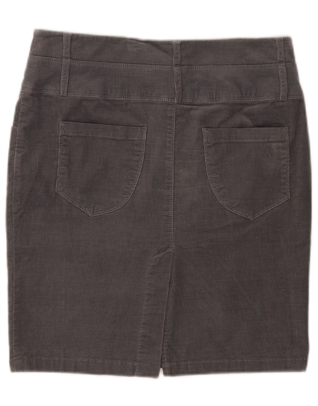 Spódnica sztruksowa Benetton damska Mini IT 42 Medium W30 Szara bawełna