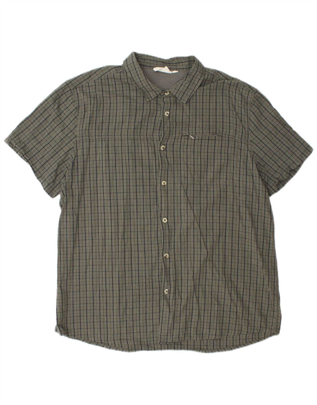 Męska koszula z krótkim rękawem Mountain Warehouse 2XL w zieloną kratkę