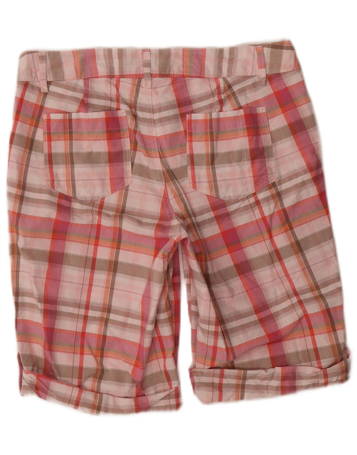 Damskie spodenki Chino EDDIE BAUER US 6 Medium W32, bawełna w różową kratkę
