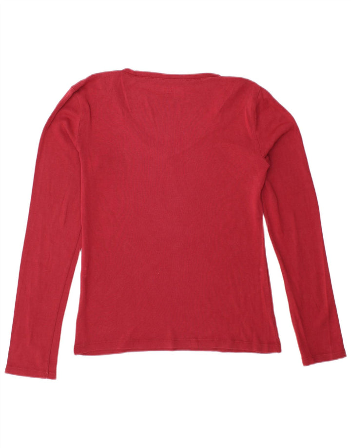 Damski top z długim rękawem TOMMY HILFIGER UK 10 Small Red