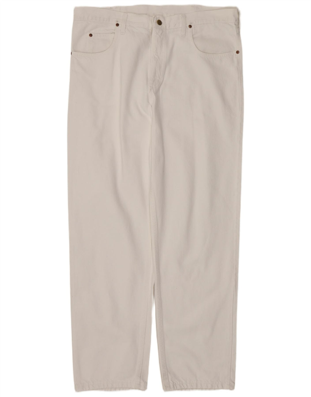 Męskie jeansy LEE Kansas Straight W40 L34 Biała bawełna