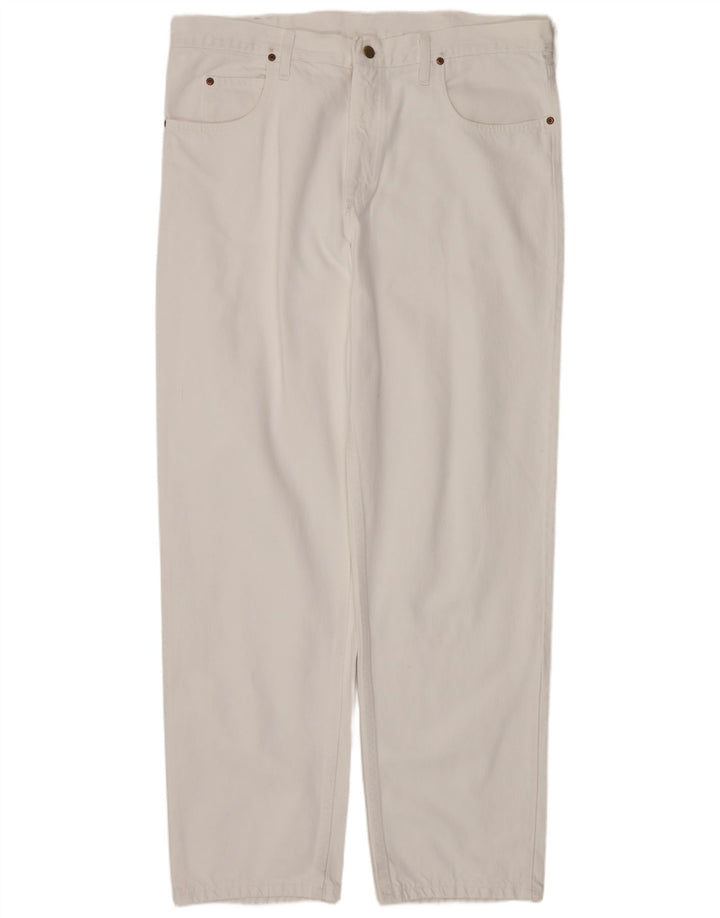 Męskie jeansy LEE Kansas Straight W40 L34 Biała bawełna