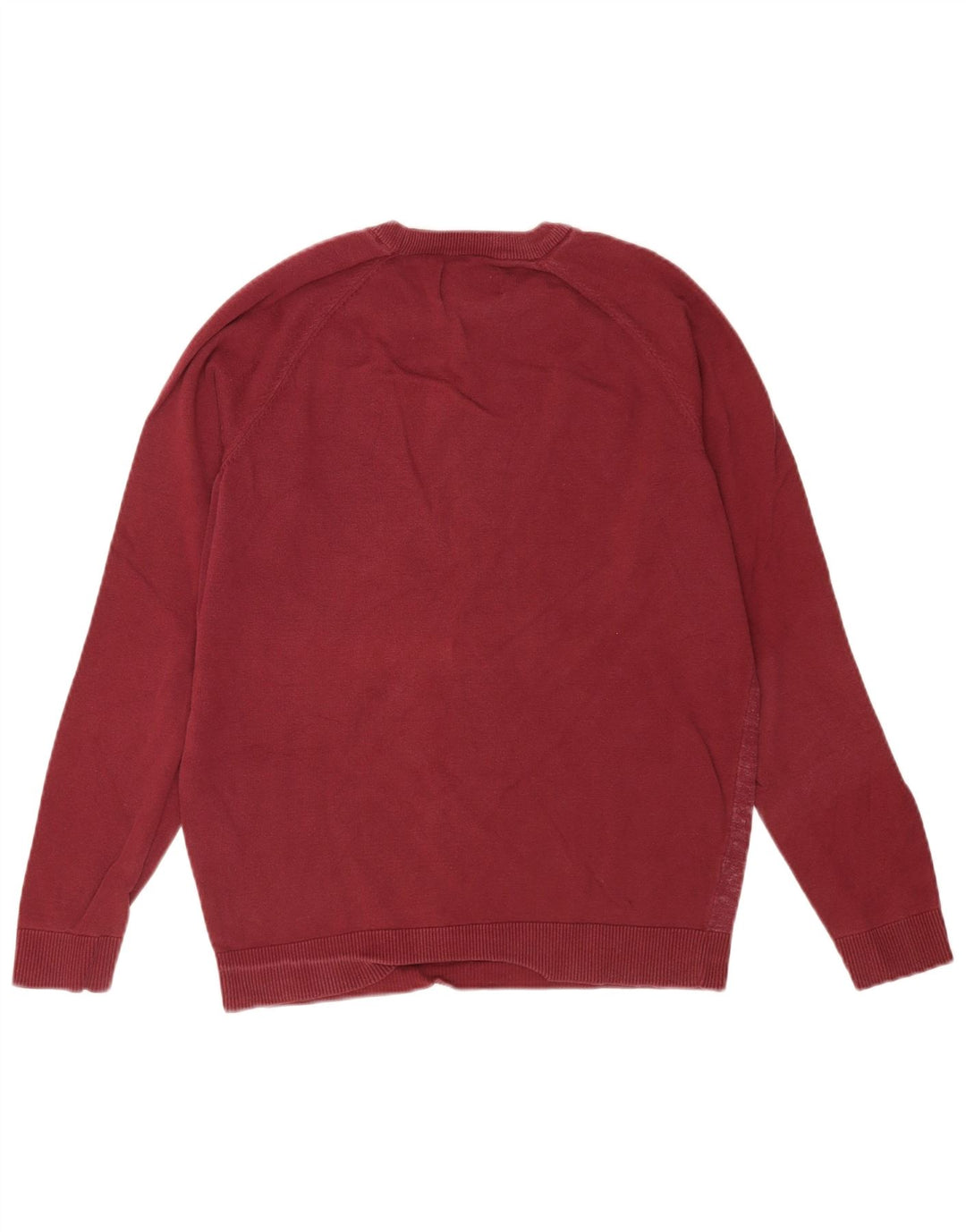 Męski sweter Jack & Jones z okrągłym dekoltem, bawełniany w kolorze średniej czerwonej plamki