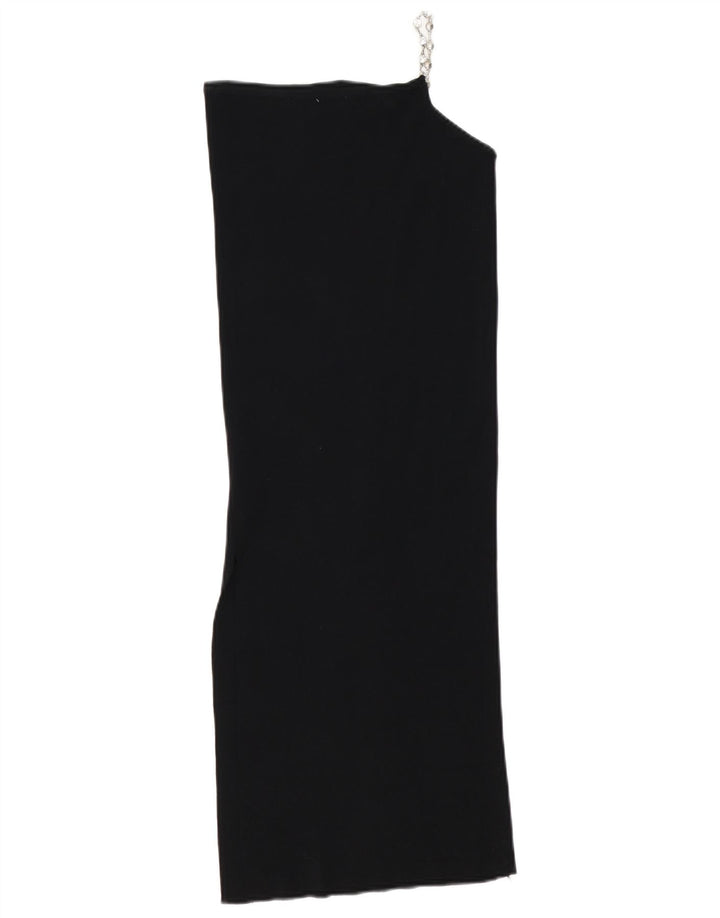 Sukienka damska Zara na jedno ramię UK 10 Small, czarna wiskoza