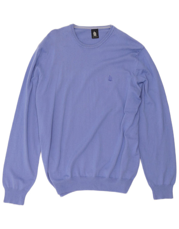 Damski sweter Marina Yachting z dekoltem w łódkę UK 20 2XL Niebieska bawełna