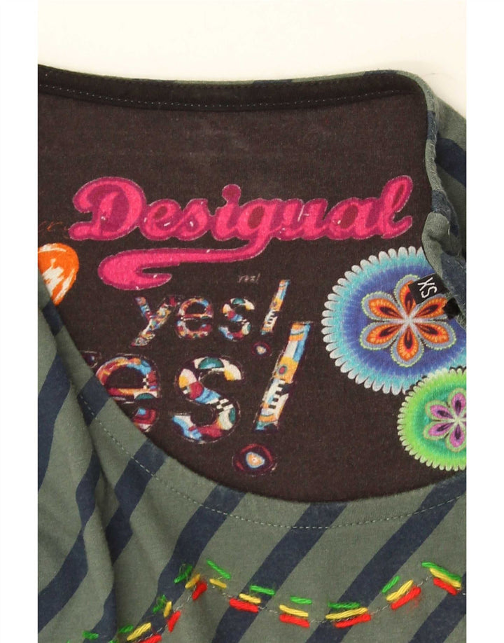 Damska tunika z długim rękawem Desigual UK 6 XS, wielobarwny patchwork