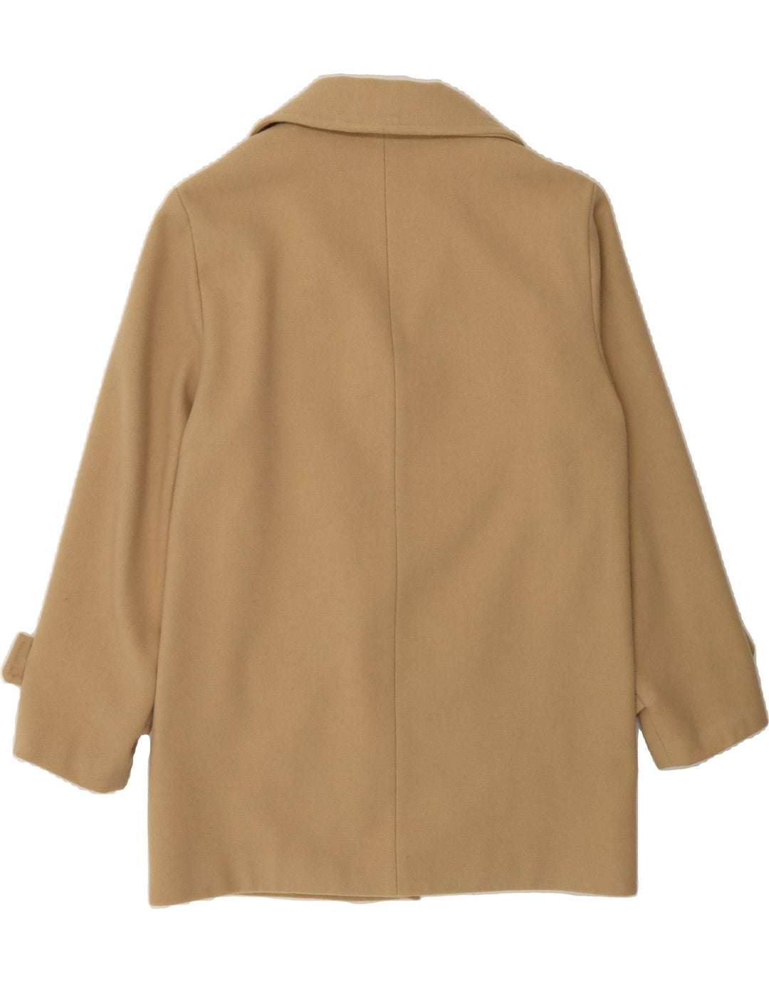 VINTAGE Womens Overcoat UK 12 Medium  Beige New Wool Vintage Vintage and Second-Hand Vintage from Messina Hembry 
