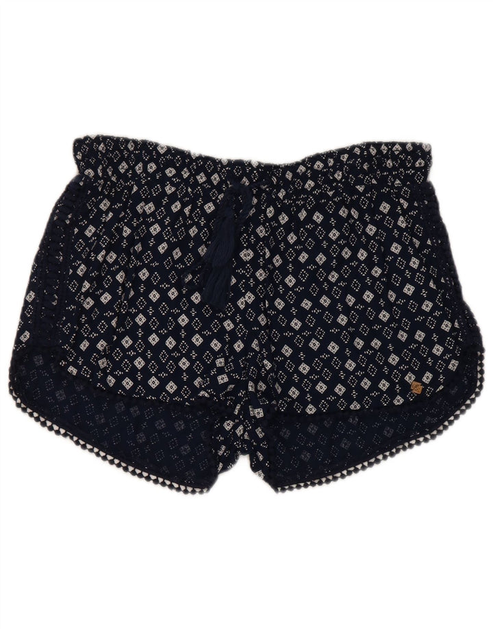 Damskie spodnie Superdry Large W32 Granatowa, geometryczna wiskoza