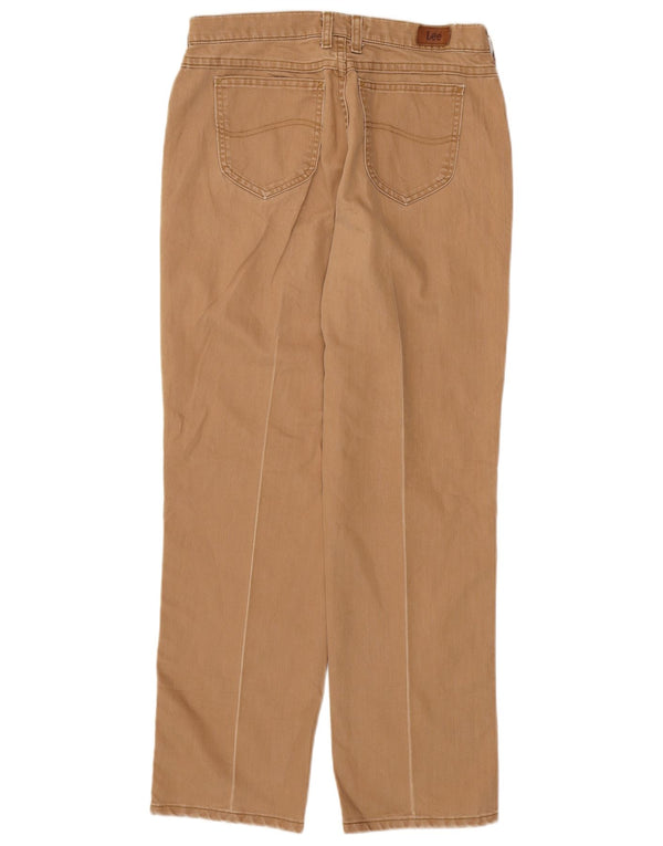 Damskie jeansy LEE o swobodnym kroju US 10, duże, W30 L31, beżowa bawełna