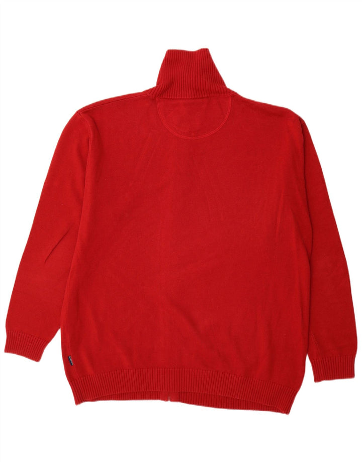 Męski sweter rozpinany Basefield 2XL, czerwony, bawełniany