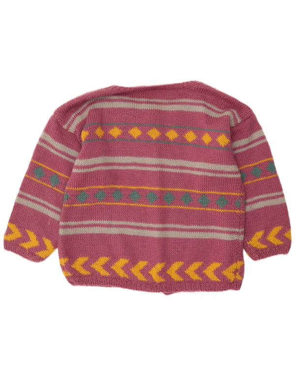 Sweter damski VINTAGE UK 18 XL w fioletowe paski