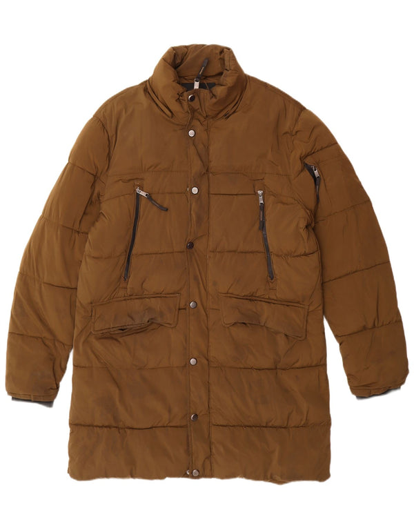 Męski ocieplany płaszcz Zara UK 38 Medium Khaki Nylon Biker