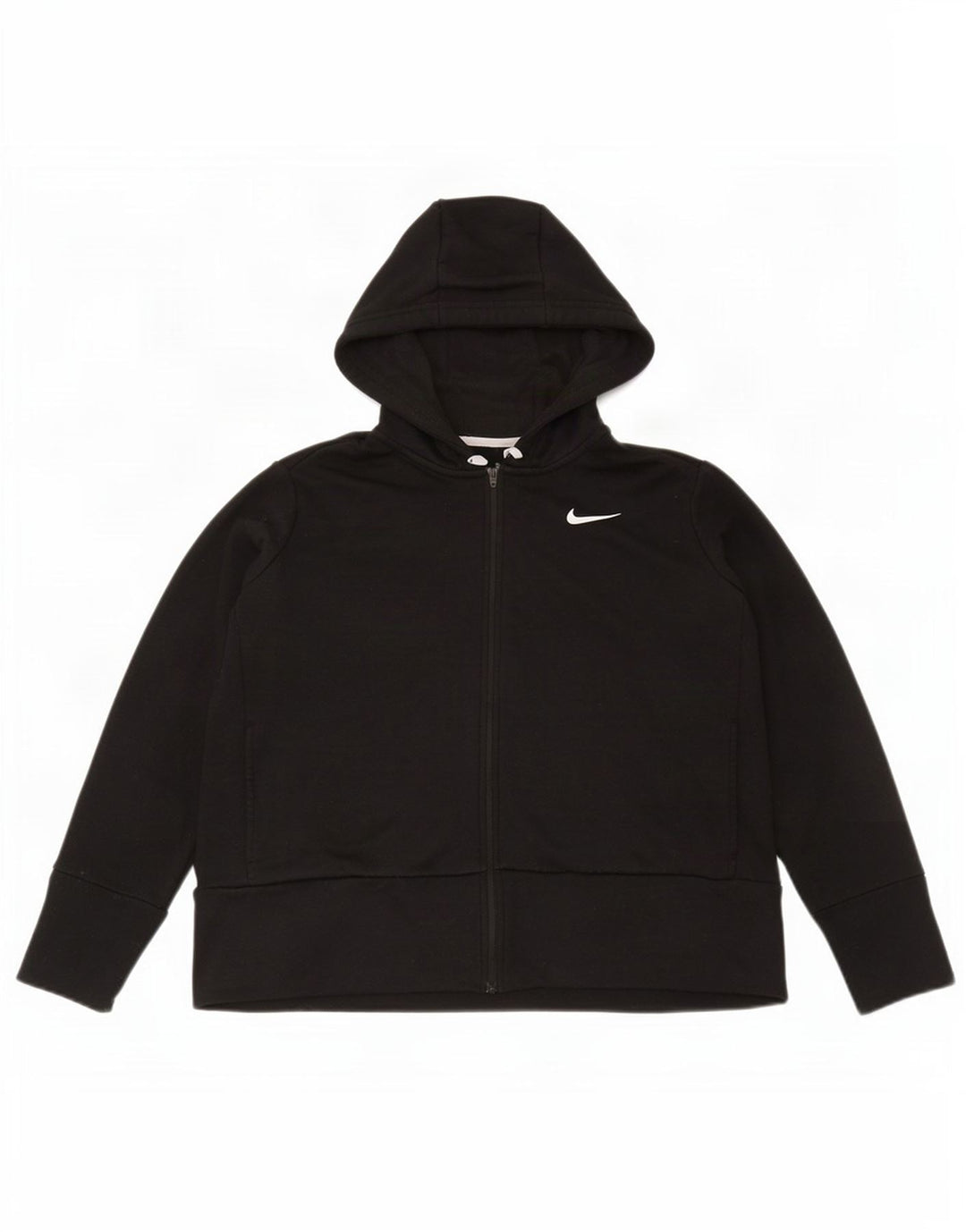 Damski sweter z kapturem i zamkiem Nike Dri Fit UK 16, duży czarny poliester