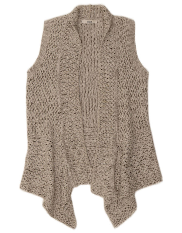 Marks & Spencer Damski sweter rozpinany bez rękawów, UK 10, mały, szary