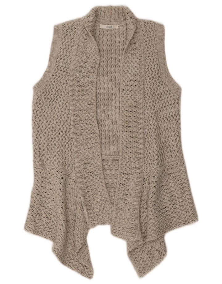 Marks & Spencer Damski sweter rozpinany bez rękawów, UK 10, mały, szary