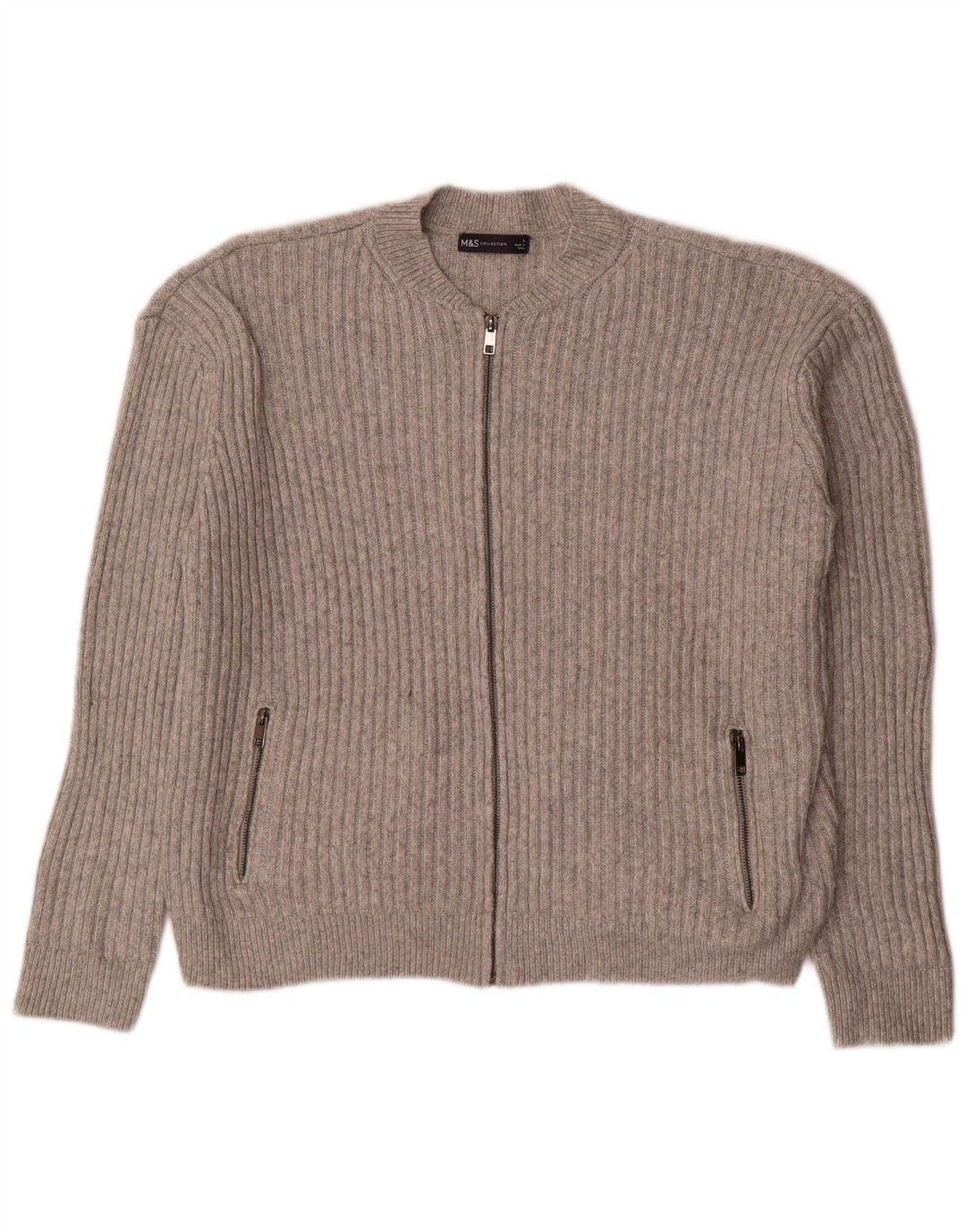 Marks & Spencer Damski sweter oversize Crop Cardigan UK 16, duży, szary