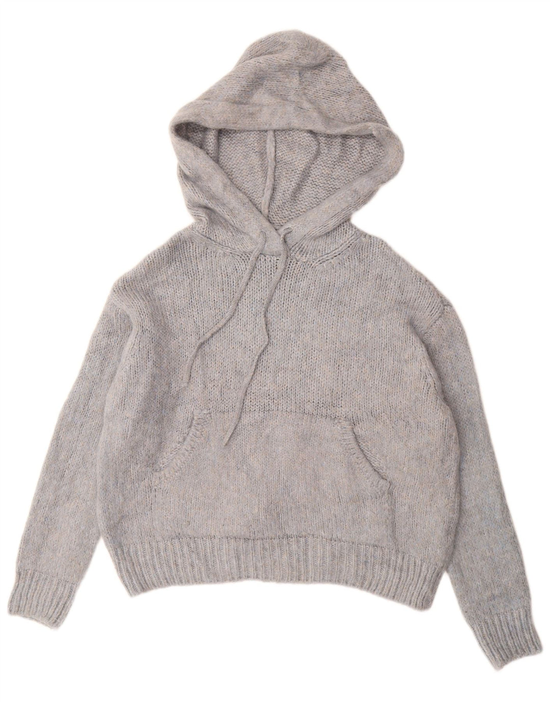 Damski sweter oversize z kapturem ZARA UK 10, mały, niebieski nakrapiany