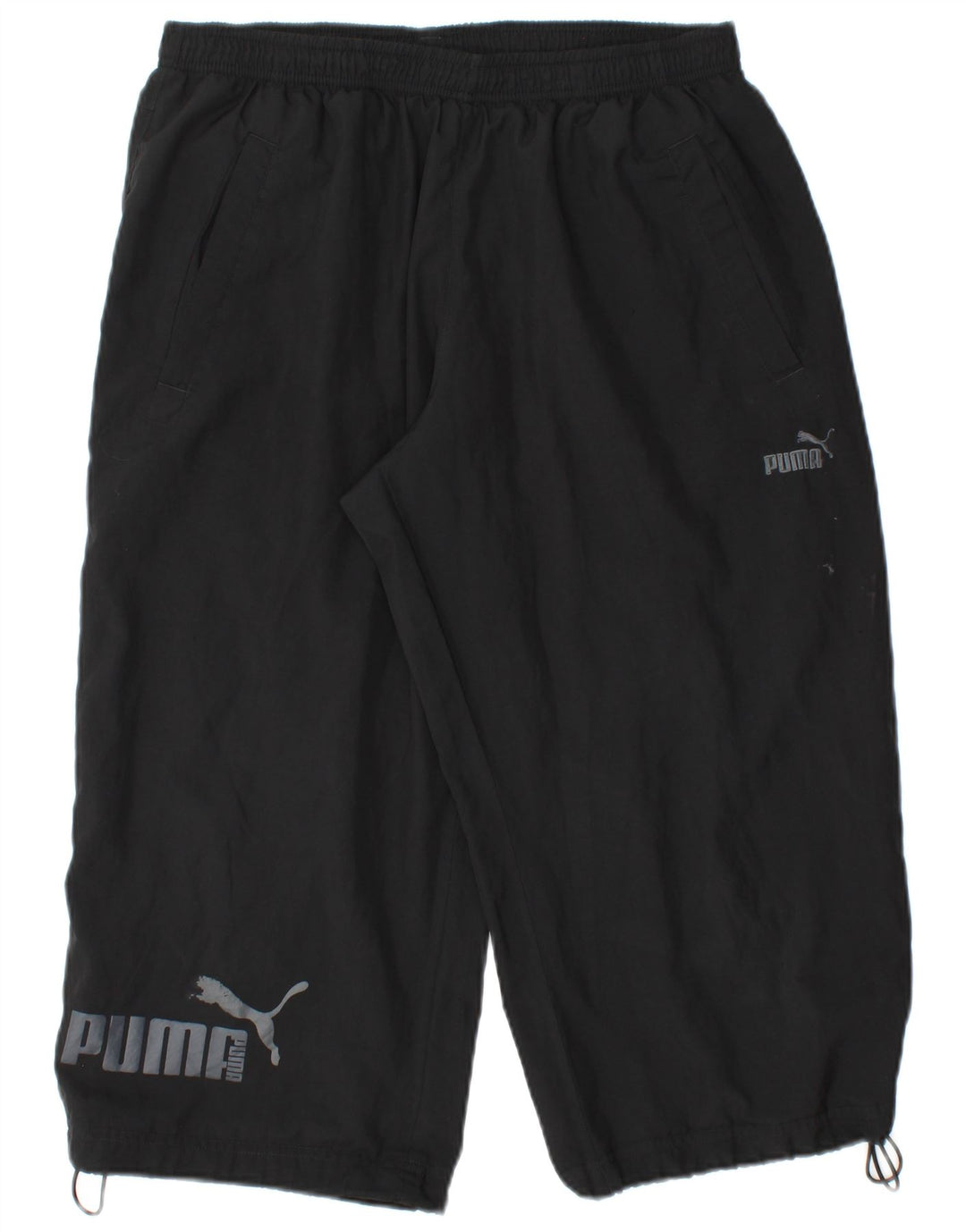 Męskie spodnie dresowe PUMA Graphic Capri, duże, czarne