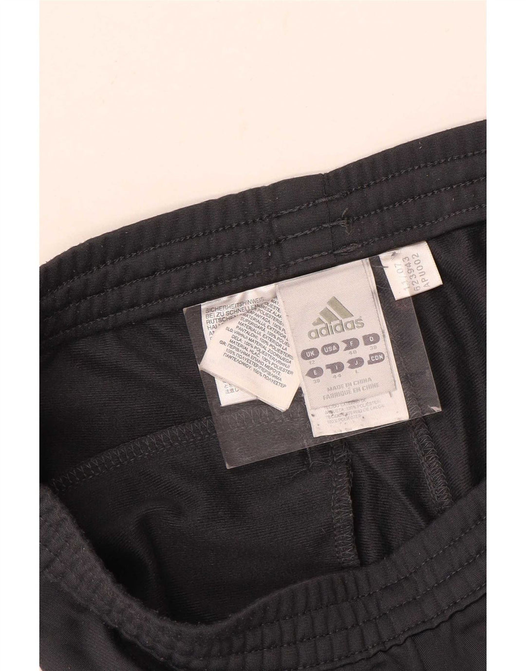 Damskie spodnie dresowe Adidas UK 12, średni czarny poliester