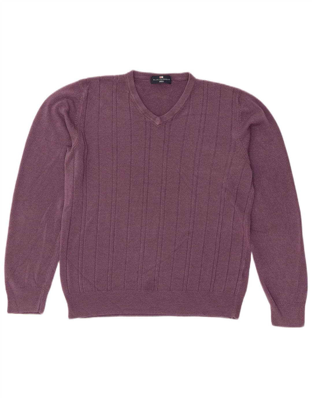 Marks & Spencer Damski sweter z dekoltem w kształcie litery V, UK 14, średni fiolet