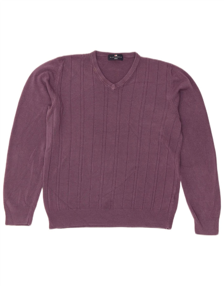 Marks & Spencer Damski sweter z dekoltem w kształcie litery V, UK 14, średni fiolet