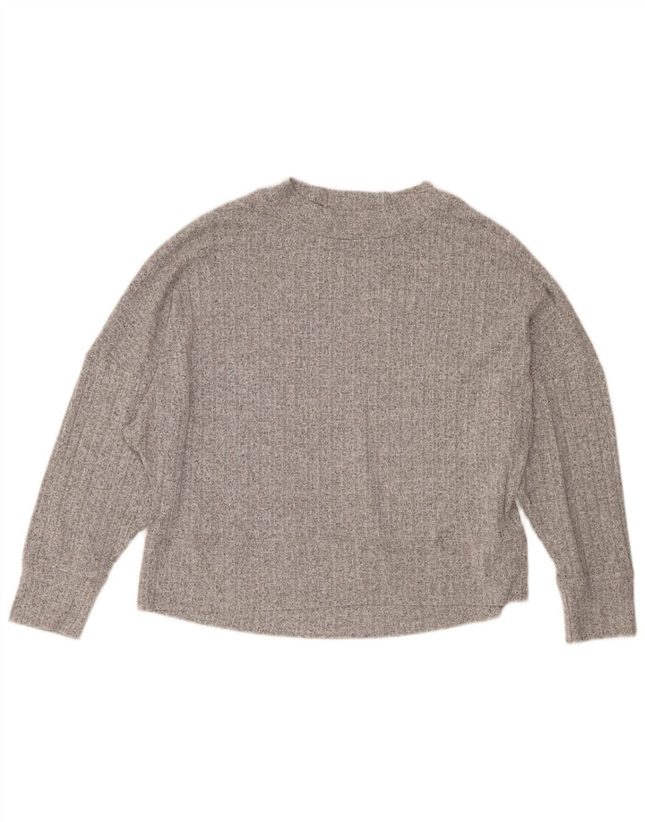 Marks & Spencer Damski sweter z okrągłym dekoltem UK 10, mały, szary nakrapiany
