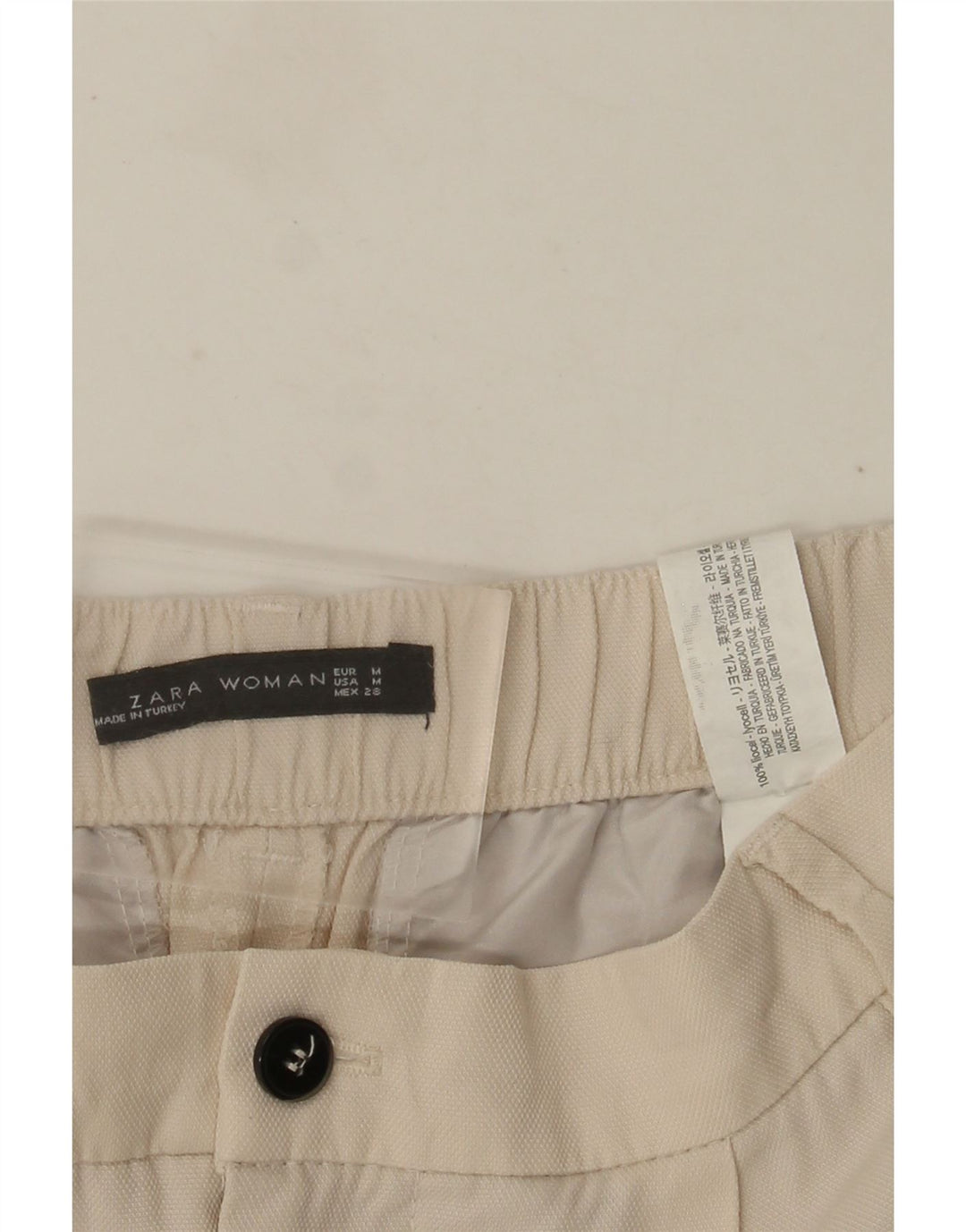 Spodnie damskie ZARA Pegged Capri Medium W28 L22 Beżowy Lyocell