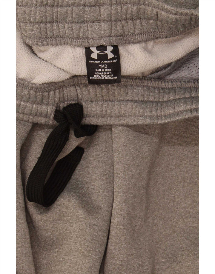 Spodnie dresowe chłopięce Under Armour 9-10 lat, średnioszare, z blokami kolorów