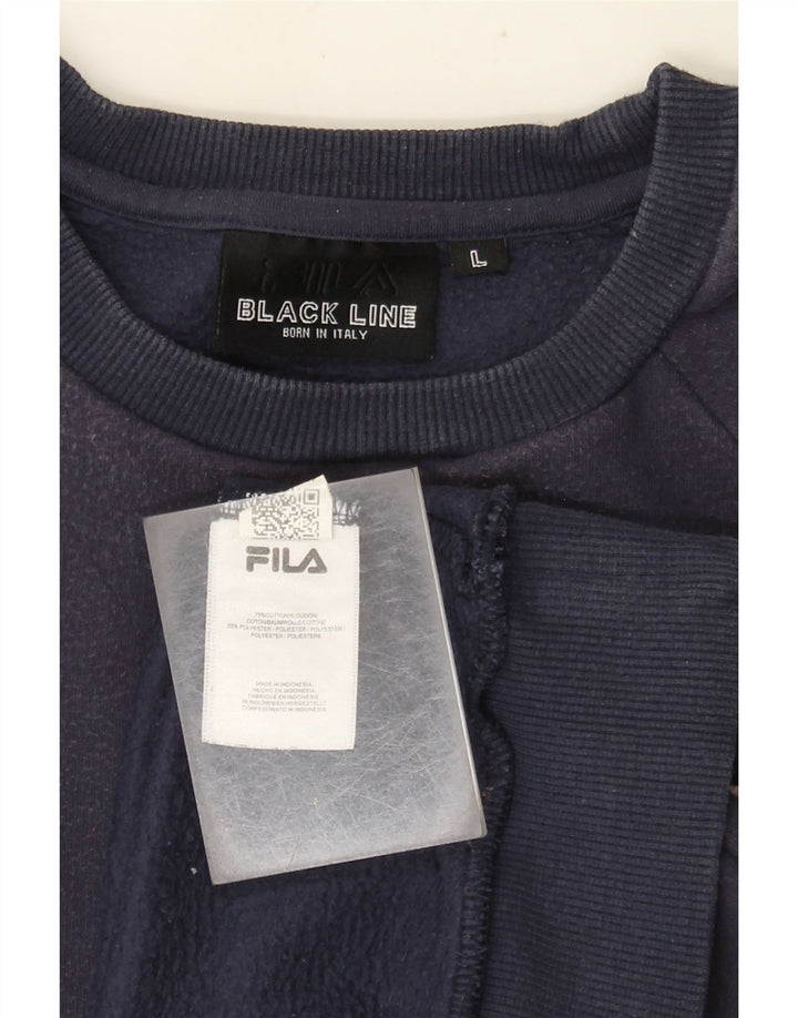 Bluza męska Fila, duża, granatowa, bawełniana