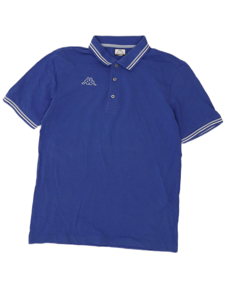 Męska koszulka polo Kappa XL, niebieska, bawełniana
