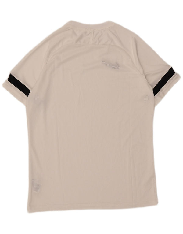 Nike Mens Dri Fit T-Shirt Top Large White Colourblock Polyester