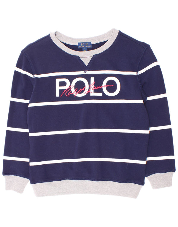 Bluza chłopięca Polo Ralph Lauren, 6-7 lat, granatowa w paski