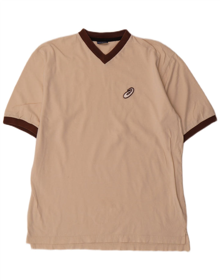 T-shirt męski Asics, duży, beżowy