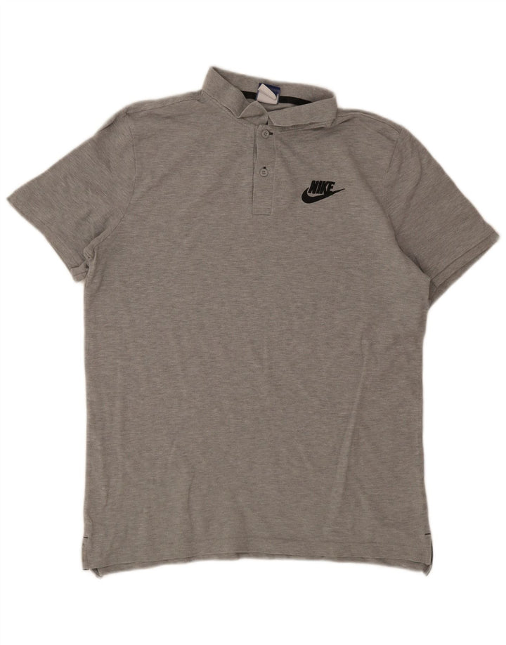 Męska koszulka polo Nike, duża, szara, bawełniana w plamki